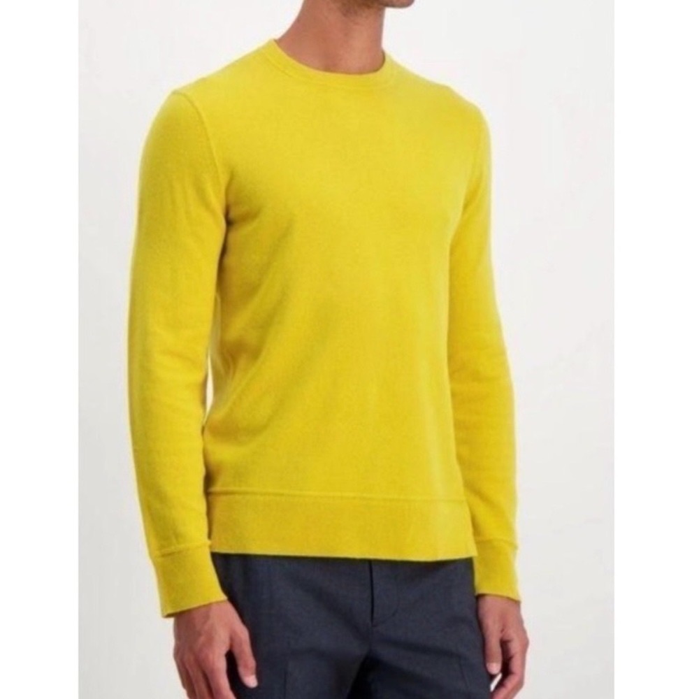 Theory Riland Pique Crewneck Lightweight Ribbed Trim Knitted Sweater NWT
